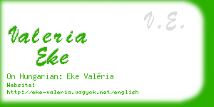 valeria eke business card
